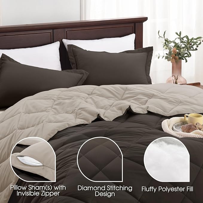 Basic Beyond California King Comforter Set, 1 Comforter 104"x96" and 2 Pillow - Image 4