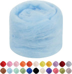 JeogYong Needle Felting Wool, 1.76oz Wool Roving Chunky Wool Yarn, Sky Blue by JeogYong