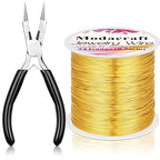 ModaCraft 24 Gauge Sweet Spot Jewelry Wire Gold + 4-in-1 Comfort Grip Pliers | by Modacraft
