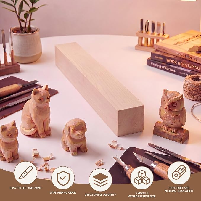 Basswood Carving Blocks - Image 4