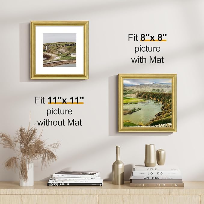 Vittanly 11x11 Picture Frames Set of 2, Ornate Vintage Photo Frame - Image 3