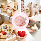 Wool Roving Light Pink, 3.4oz Needle Felting Wool, Perfect Felting Wool - Image 5
