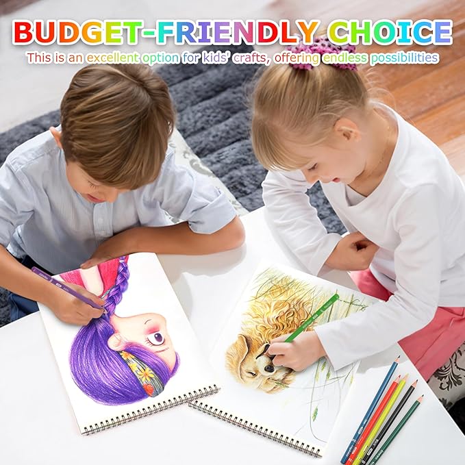 3-Pack 50 Sheets 9" x 12" Journal Kit, Spiral Bound Art Diary, Bulk School - Image 4