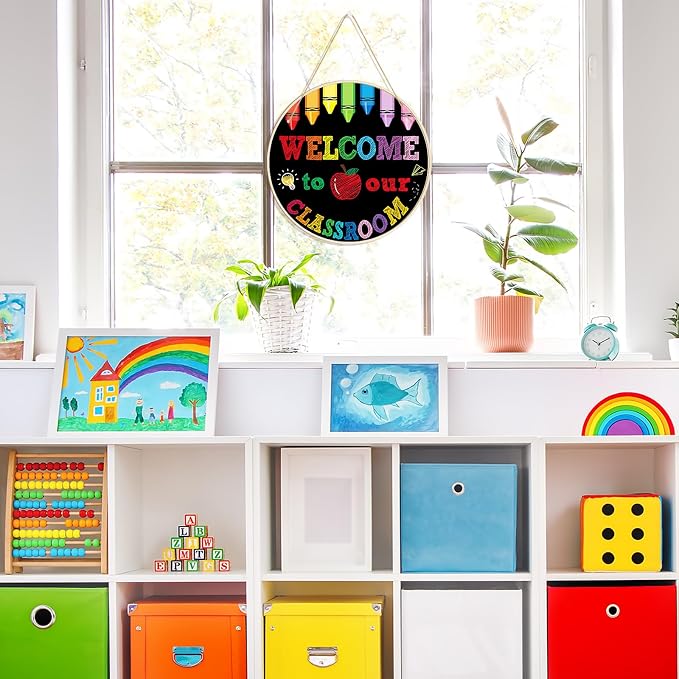 Large Welcome Sign for Classroom Decoration Crafts Hanging to Paint DIY Blank - Image 3