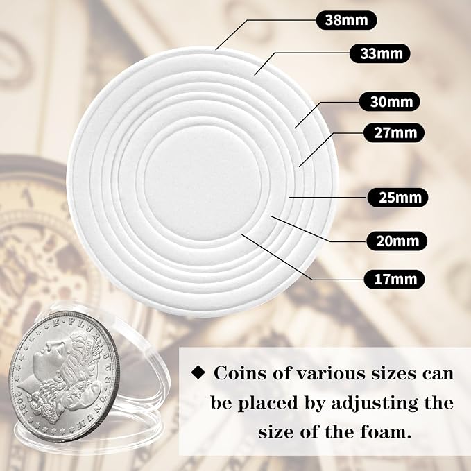 63PCS Silver Dollar Coin Holder, Coin Holders - Image 3