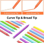 AECHY 8PCS Curve Highlighter Pen Set, Dual Tip Marker Pens - Image 2