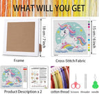 Cross Stitch Kits for Beginners, Colorful Animals Stamped Cross Stitch for - Image 3