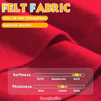 Red 36" X 36" Felt Fabric Sheet - Image 2