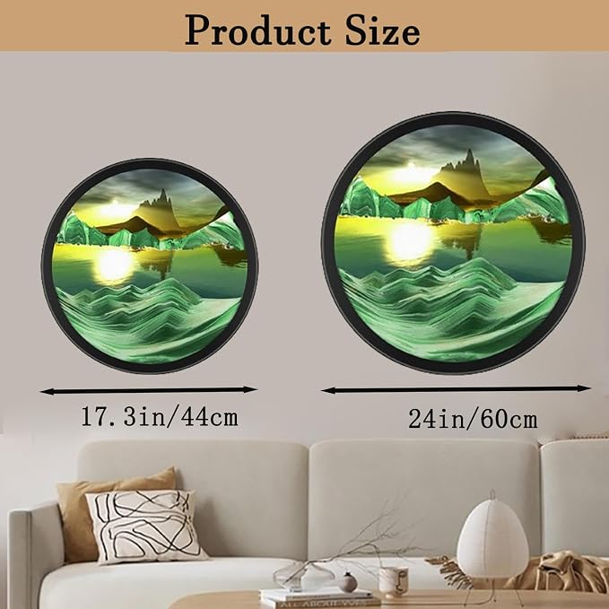 PROEATS Moving Sand Art, Wall Art Deep Sea Sandscape Room Decoration, - Image 3