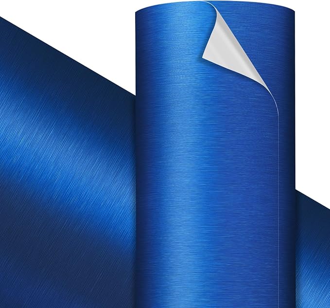 VViViD Premium Blue Brushed Craft Vinyl Roll 1ft x 5ft – Bubble-Free Air by VVIVIDVINYL