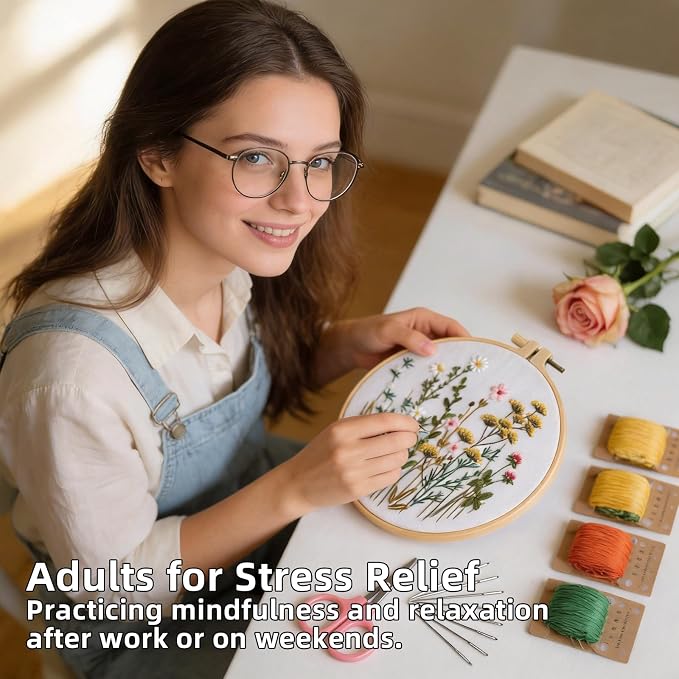 Herdiese Embroidery Kit for Beginners Adults, Cross Stitch Kits - Image 6