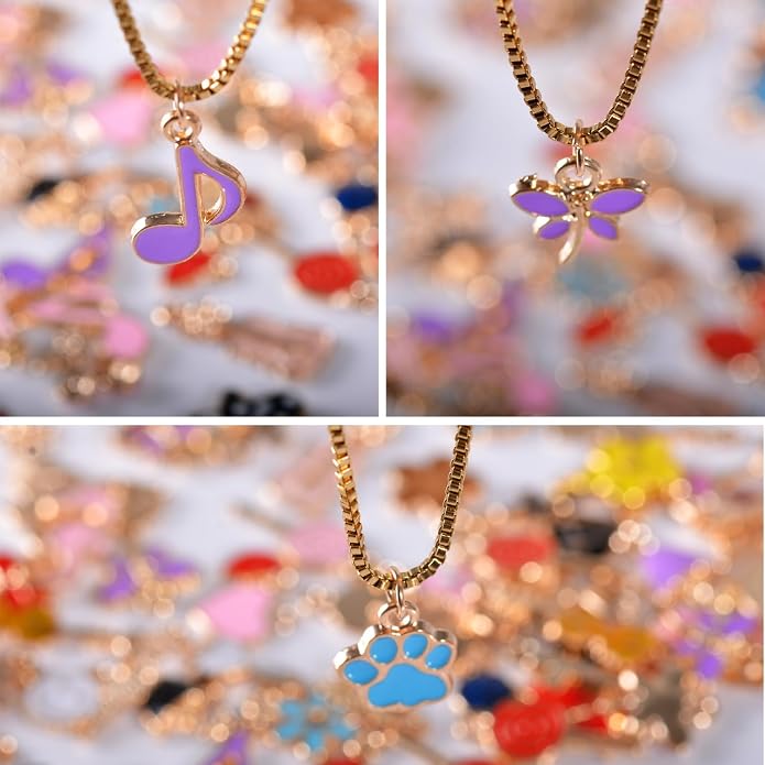 Bulk Gold Enamel Charms for Jewelry Making, Colorful Metal Charms Pendant for - Image 4