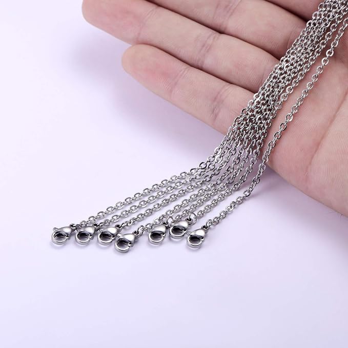 30 Pack 20 Inch Necklace Chain Stainless Steel Link Cable Chain Necklace - Image 5
