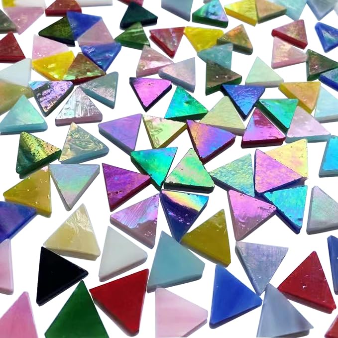 Triangle Iridescent Glass Mosaic Tiles - Image 3
