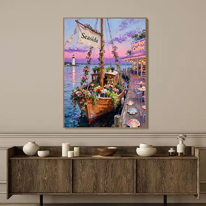 WUDWL Diamond Art Kits for Adults Beginner, DIY Seaside Scenery Painting - Image 3