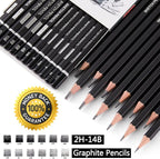 PANDAFLY 12 Pieces Professional Drawing Sketching Pencil Set, Graphite Pencils - Image 3