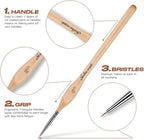 Golden Maple Miniature Paint Brushes, Fine Detailing - Image 3
