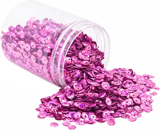 Mandala Crafts 20000 Holographic Pink Sequins by MandalaCrafts