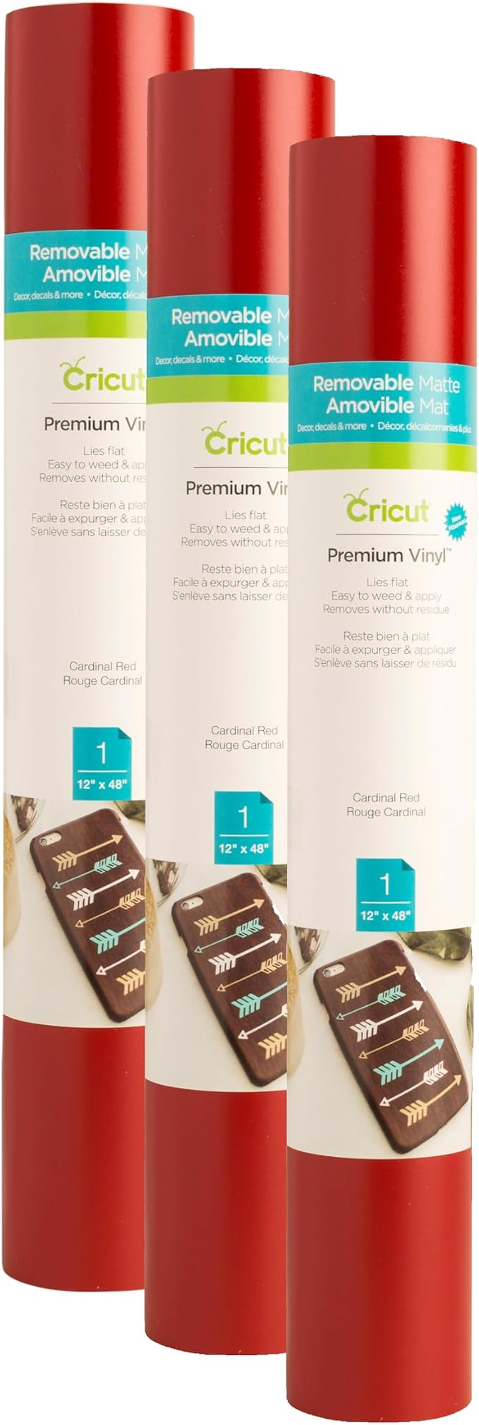 Cricut Removable Vinyl, Cardinal Red, Wall Decals, in-House Décor by Cricut