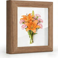 4x4 Shadow Box Picture Frame Real Glass Front, Small Shadow Box Frame Display by Unknown