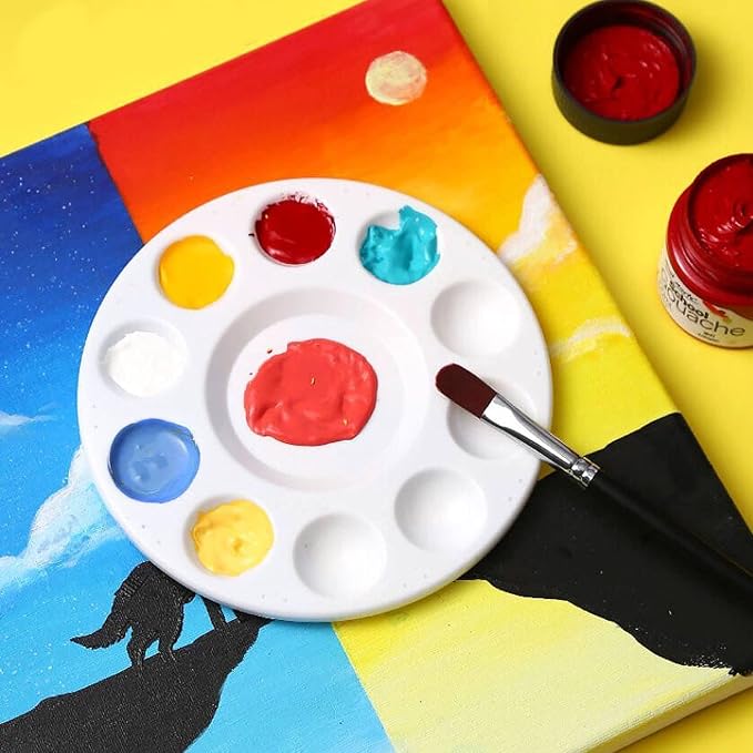 21pcs Paint Tray Palettes, Plastic White Palettes - Image 2