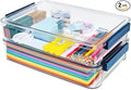 CATOOMUU 2-Pack 9x13 Clear Plastic Project Case Stackable Storage Box | 5.5Qt by CATOOMUU