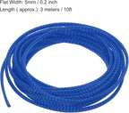 uxcell PET Expandable Sleeving 10ft 1/8" Blue Cable Management Sleeve Cord - Image 3