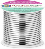 Mandala Crafts 13 Gauge Silver Tone Anodized Aluminum Craft Wire, 60 FT | - Image 2