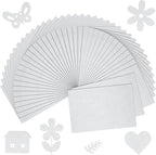 40 Pcs White Soft Felt Fabric Sheet 8" x 12" Assorted Color Felt Fabric Sheets by Bringsparkletoeverydaylife