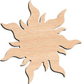 Unfinished Sun Shape Wood Cutout – Laser Cut Basswood by Unknown