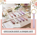 Wavyknot 50 Pcs PU Leather Keychain Blanks Bulk Laser Engraving Blanks Keychain - Image 5