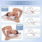 Cervical Neck Pillow, Memory Foam Pillows - Image 4