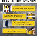 6Pcs Magnetic Metal Pipe Cutting Guide Kit, Pipe Cutting Tool 1-5/8" 1-7/8" - Image 4
