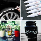 Overseas 12 White Paint Pens Permanent Markers, Oil Based Paint Markers | - Image 3