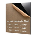 KINLINK 16x20 Plexiglass Sheets 1/8 inch Thick - 3mm Black Cast Acrylic Sheet by KINLINK