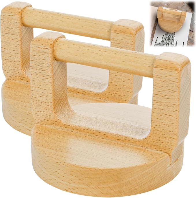 Tlence 2 Pack Block Printing Baren, 4 Inch Wood Barens by Tlence