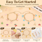 Jupwalz 478 Pcs Gold Charm Bracelet Making Kit - Image 5