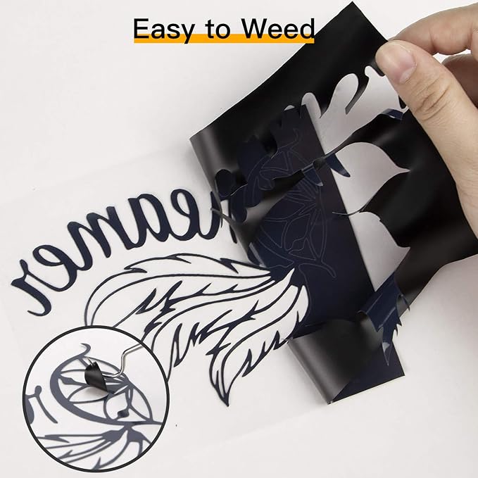 HTVRONT Heat Transfer Vinyl Black HTV Vinyl Rolls - Image 4