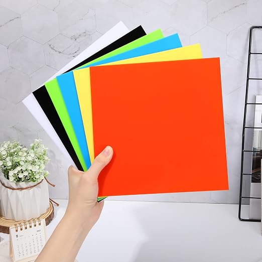 24 Pcs 8 x 8 Inch Cast Acrylic Sheets 0.08'' Thick Opaque Laser Cutting Colored - Image 5