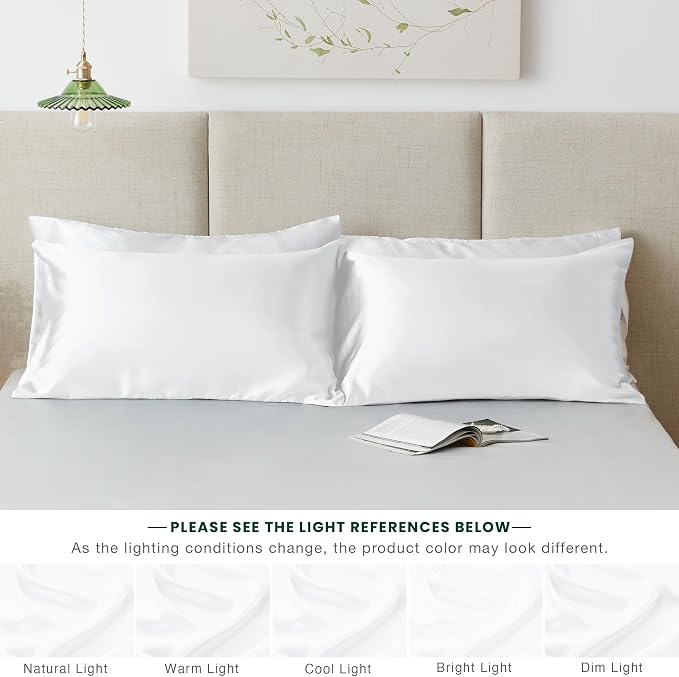 Love's cabin Satin Pillowcase Set of 2 King Size 20x36, Cooling Pillow Covers - Image 7