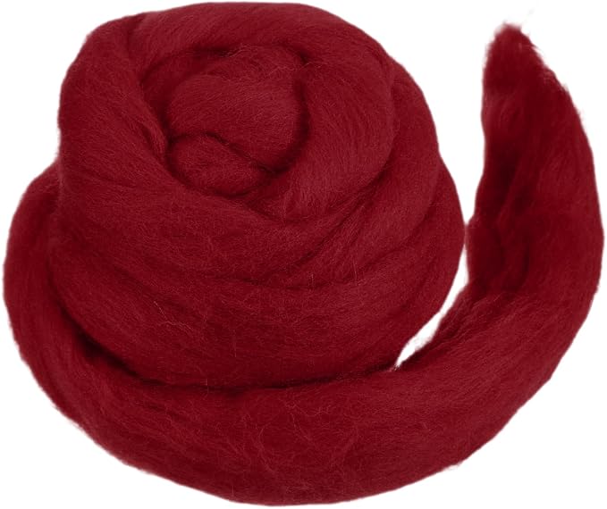 MECCANIXITY Wool Roving Yarn Soft Felting Wool 50g/1.76oz Pure Chunky Roving by MECCANIXITY