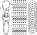 100 Pcs Keychain Hooks with Key Rings, Keychain Clip Hooks with Rings by Segauin