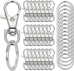 100 Pcs Keychain Hooks with Key Rings, Keychain Clip Hooks with Rings by Segauin