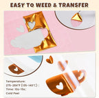 Orange Metallic Foil Heat Transfer Vinyl - Image 2