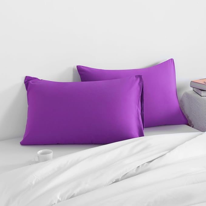 NTBAY King Pillow Cases Set of 2, 2 Pack Brushed Microfiber 20x40 Pillow Cases - Image 2