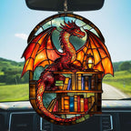 Books and Dragon Acrylic Suncatcher Stained Glass Effect Window Car Hanging - Image 5