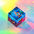 1Pcs D6 DND Dice with Resin Sharp Edge D&D Dice, Random Color and Style 6 Sided - Image 2