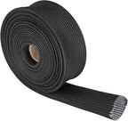 Fiberglass Heat Wrap Wire Shield Sleeve- 1" IDX 10' Adjustable Black Exhaust by LEDAUT
