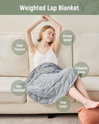 Weighted Lap Blanket 5 lbs for Adults, Luxury Soft Small Weighted Blanket - Image 7