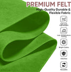 Soft Felt Fabric Sheet 18" x 36", 1.6mm Acrylic Craft Felt, Emerald Green | - Image 6